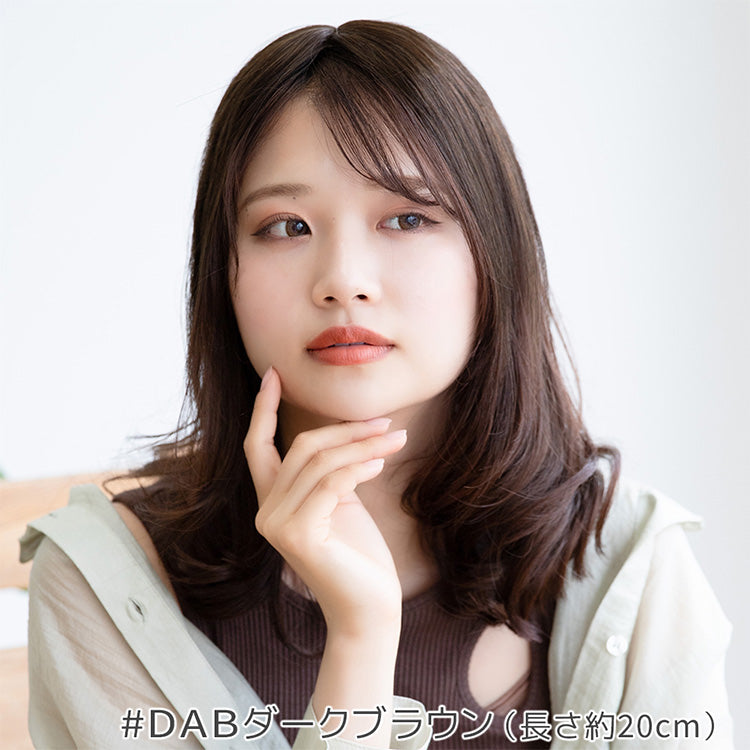 【返品・色交換OK】 人毛100% マシンメイドトップヘアピース 分け目タイプ