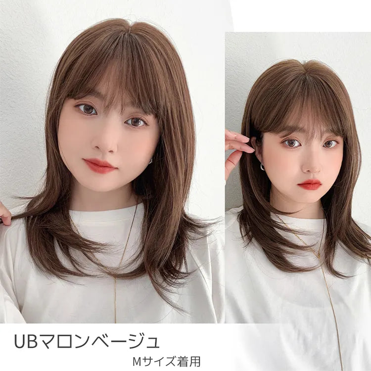 【返品・色交換OK】 素肌ウィッグ 接触冷感 シェリーセミディ