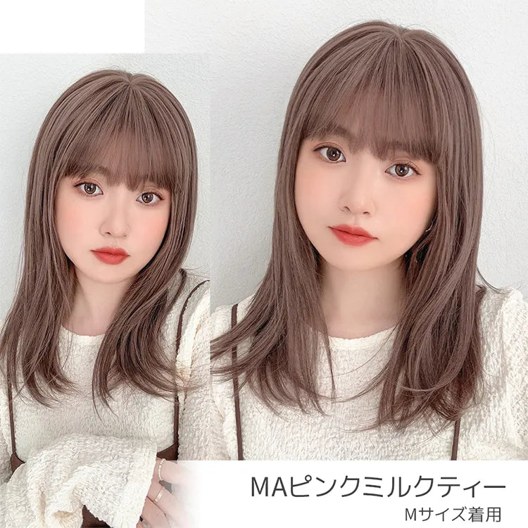 【返品・色交換OK】 素肌ウィッグ 接触冷感 シェリーセミディ
