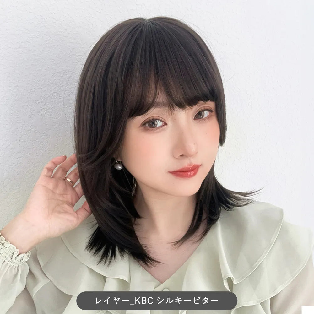 【返品・色交換OK】 素肌ウィッグ 接触冷感 フロートカール&ルナレイヤー
