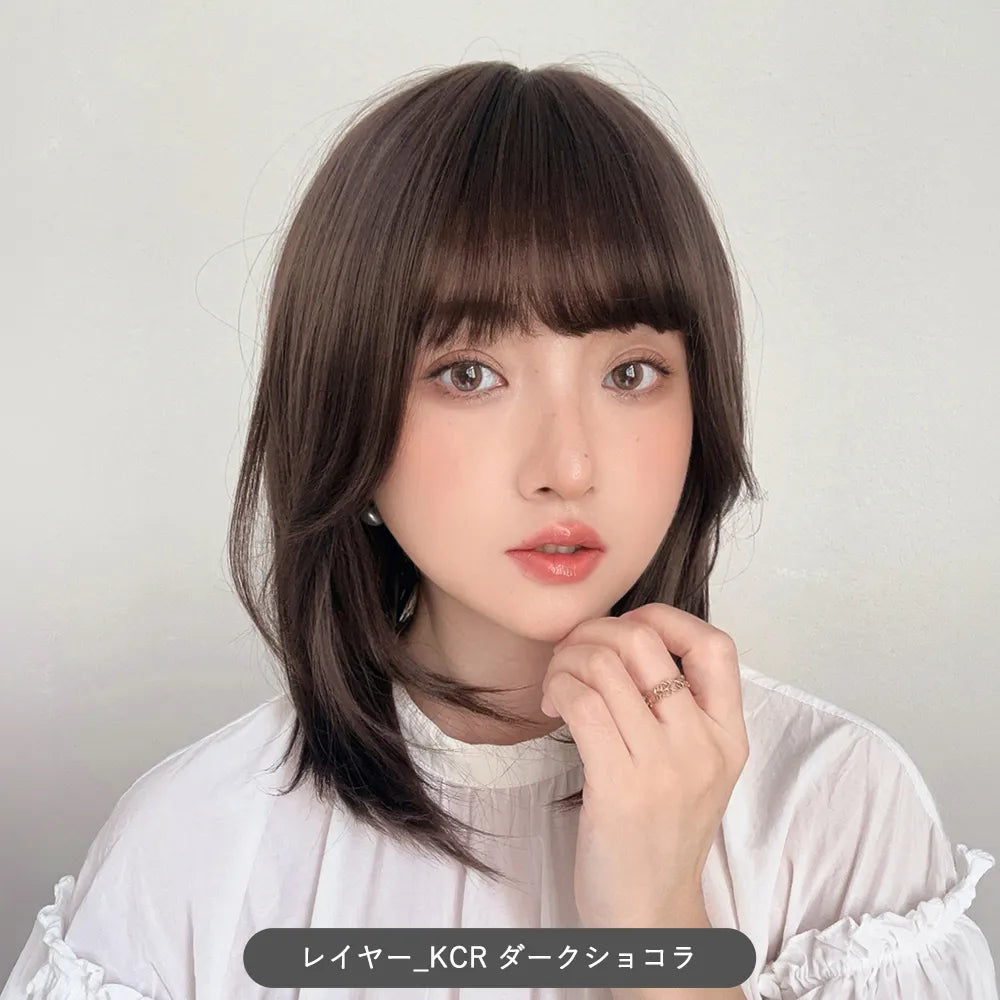 【返品・色交換OK】 素肌ウィッグ 接触冷感 フロートカール&ルナレイヤー