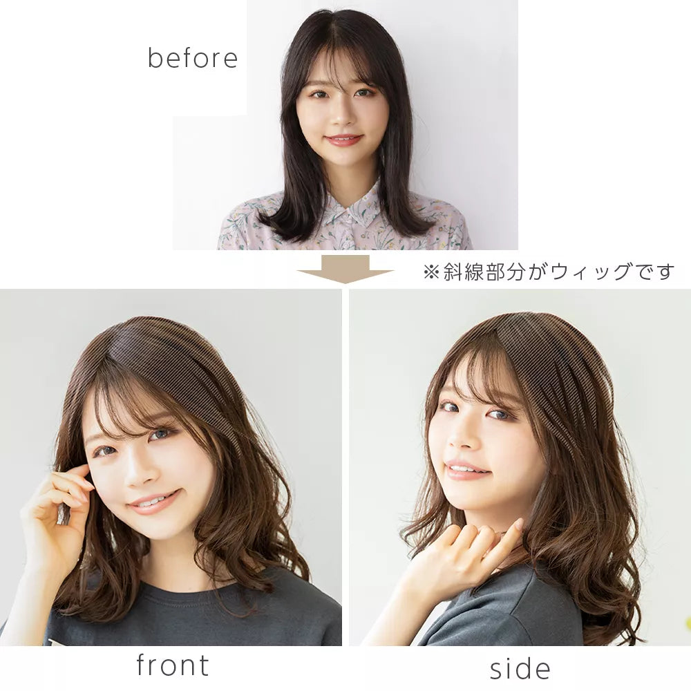 【返品・色交換OK】 総手植え 最高級人毛(レミー) 100% トップヘアピース つむじタイプ