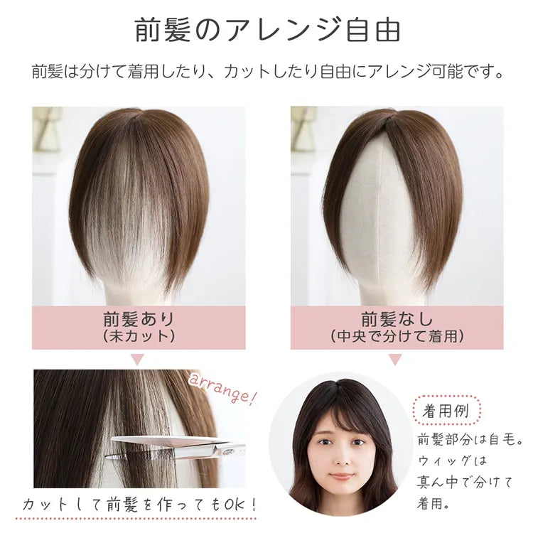 【返品・色交換OK】 最高級人毛(レミー)100% 部分手植え ハイカバートップヘアピース