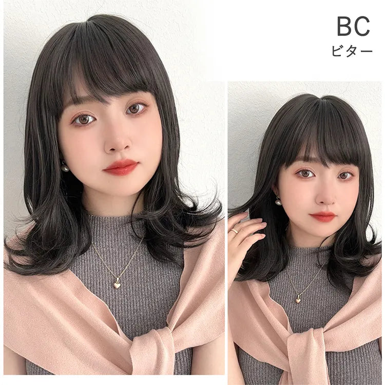 【 SALE! 最終在庫処分 】 医療用ウィッグ 手植え2wayバング レイヤーカールセミディ