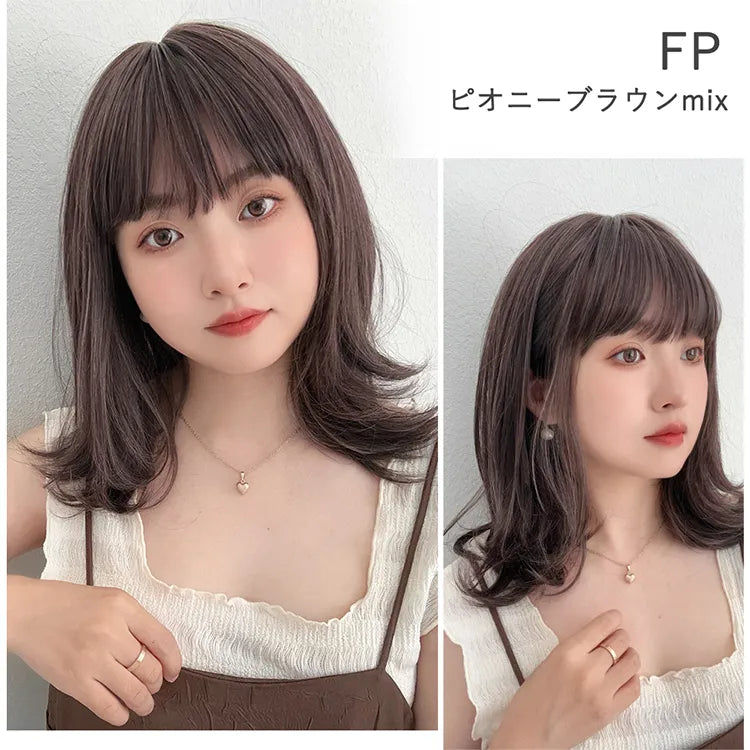 【 SALE! 最終在庫処分 】 医療用ウィッグ 手植え2wayバング レイヤーカールセミディ