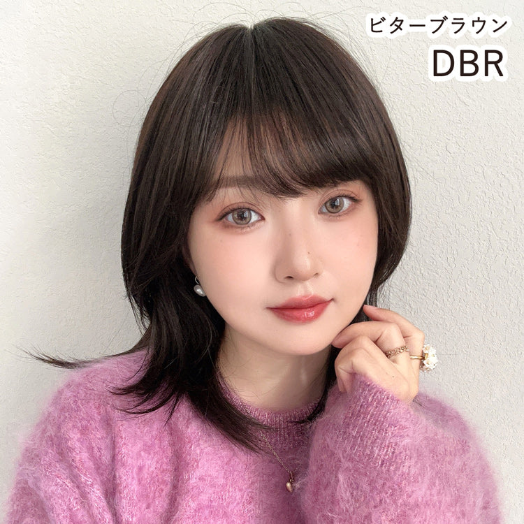 【返品・色交換OK】 医療用ウィッグ 人毛MIX 人毛50% ルナレイヤー