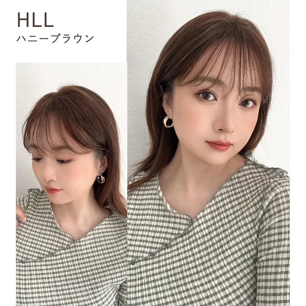 【返品・色交換OK】呼吸ピース フェザーバング (総手植え 人毛100% 前髪ウィッグ)