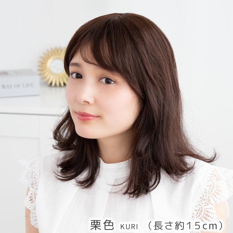 【 SALE！ 最終在庫処分】人毛100％ 総手植え エアリートップヘアピース