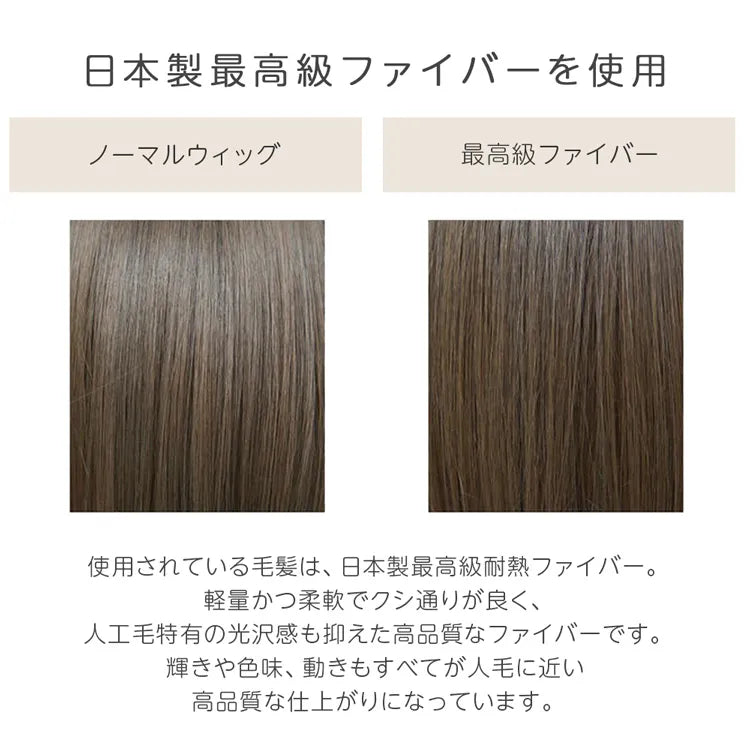 総手植えワンタッチシースルー前髪