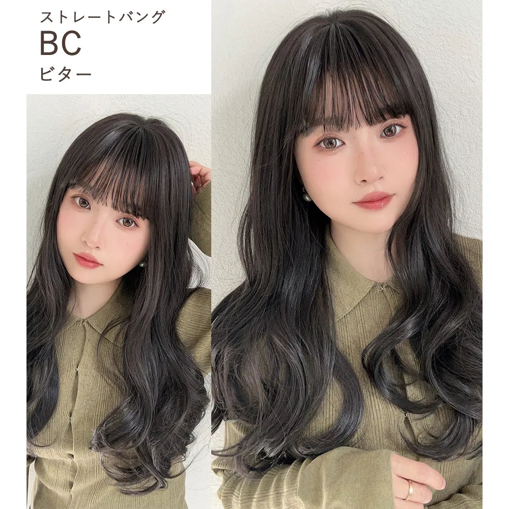 新品　人毛　夏に嬉しい　メッシュカラー　ブラウン　スーパーロング　Mサイズ リラックスセミロング 2タイプ（ロングウィッグ）｜ウィッグのことなら