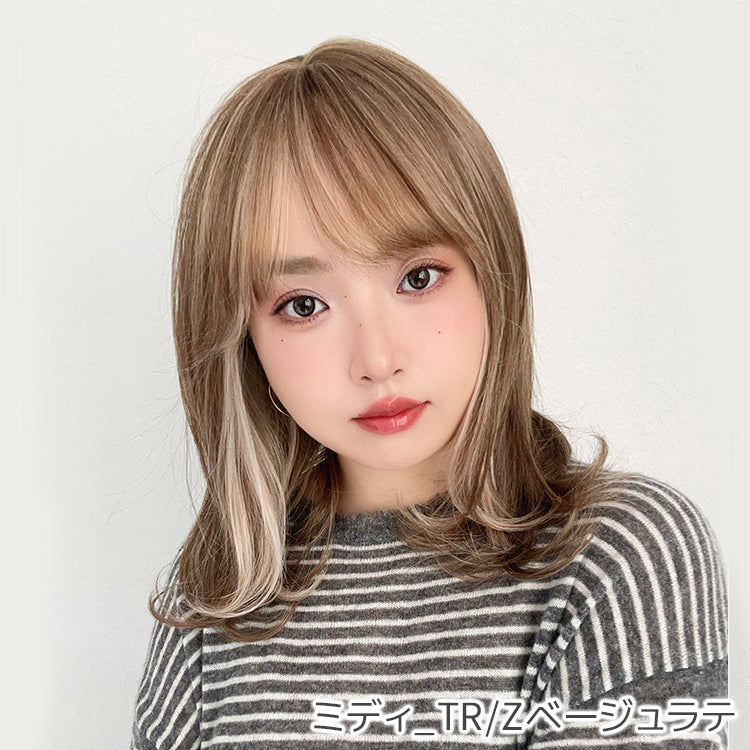 素肌ウィッグ 竹ミディアム 選べる2タイプ