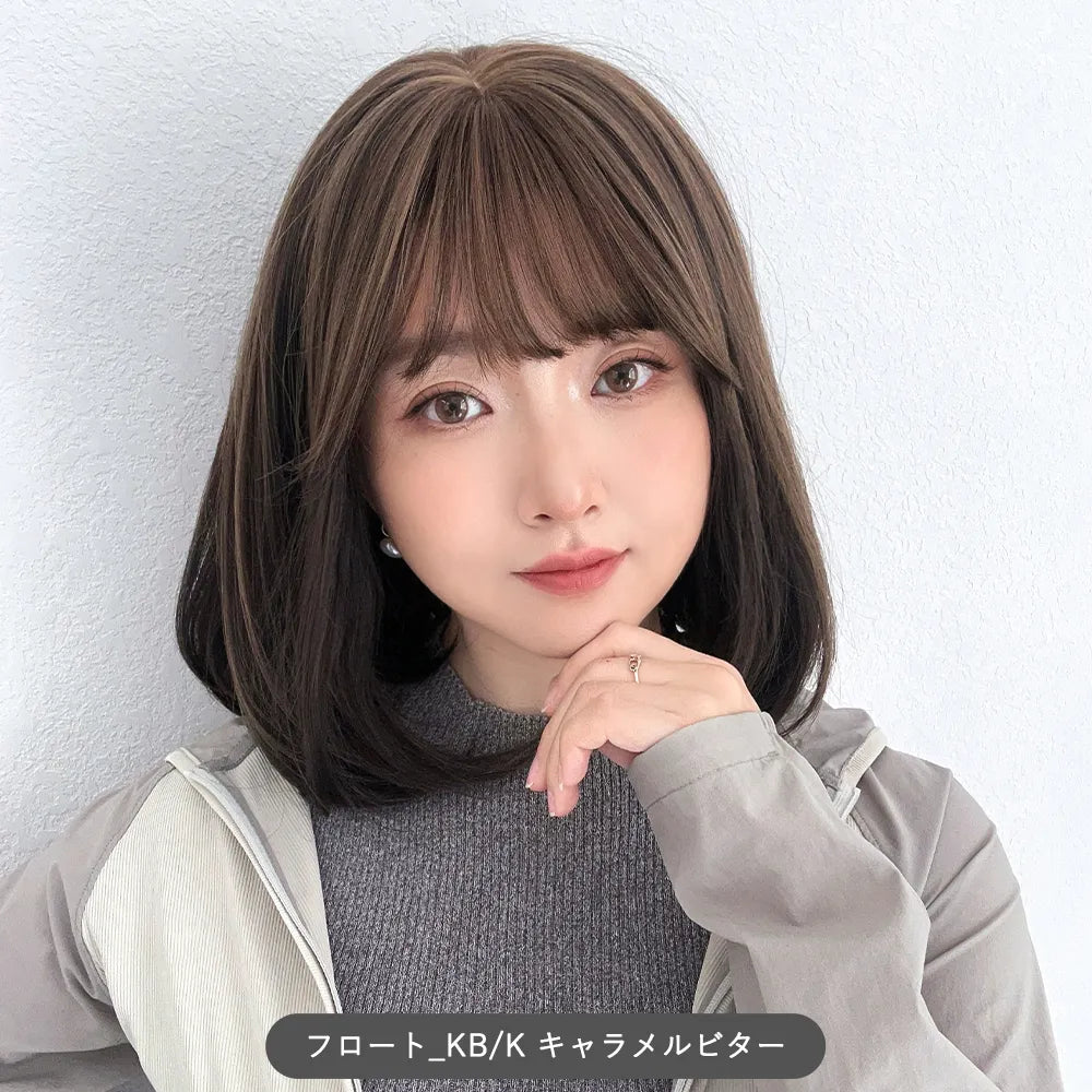 【返品・色交換OK】 素肌ウィッグ 接触冷感 フロートカール＆ルナレイヤー