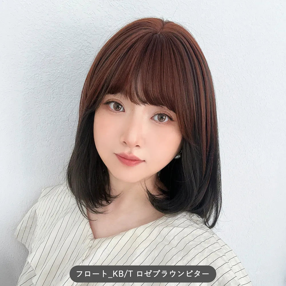 医療用ウィッグ 素肌ウィッグ 接触冷感 フロートカール&ルナレイヤー