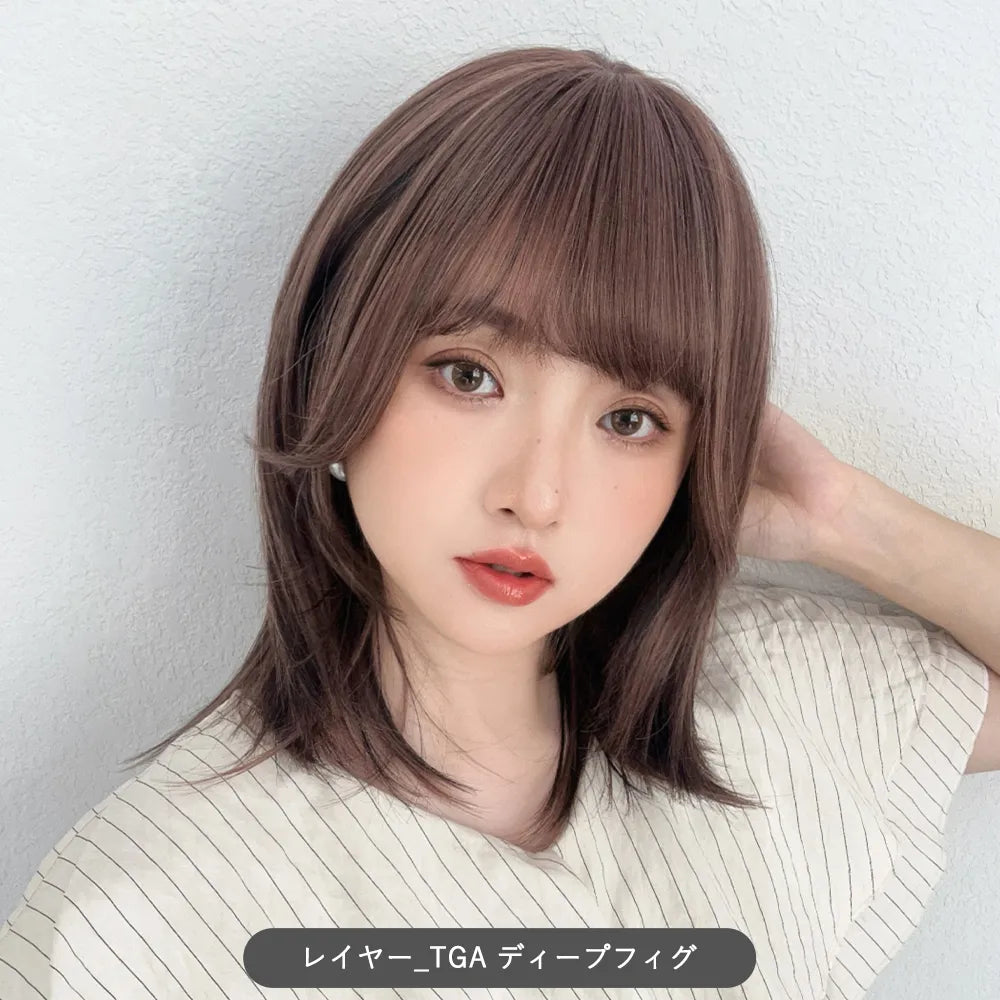 【返品・色交換OK】 素肌ウィッグ 接触冷感 フロートカール＆ルナレイヤー