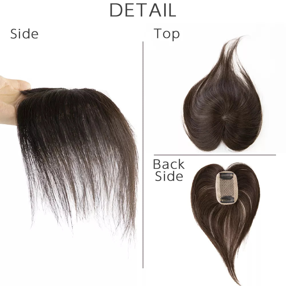 最高級人毛(レミー)100%トップヘアピース つむじタイプ（ポイント/医療
