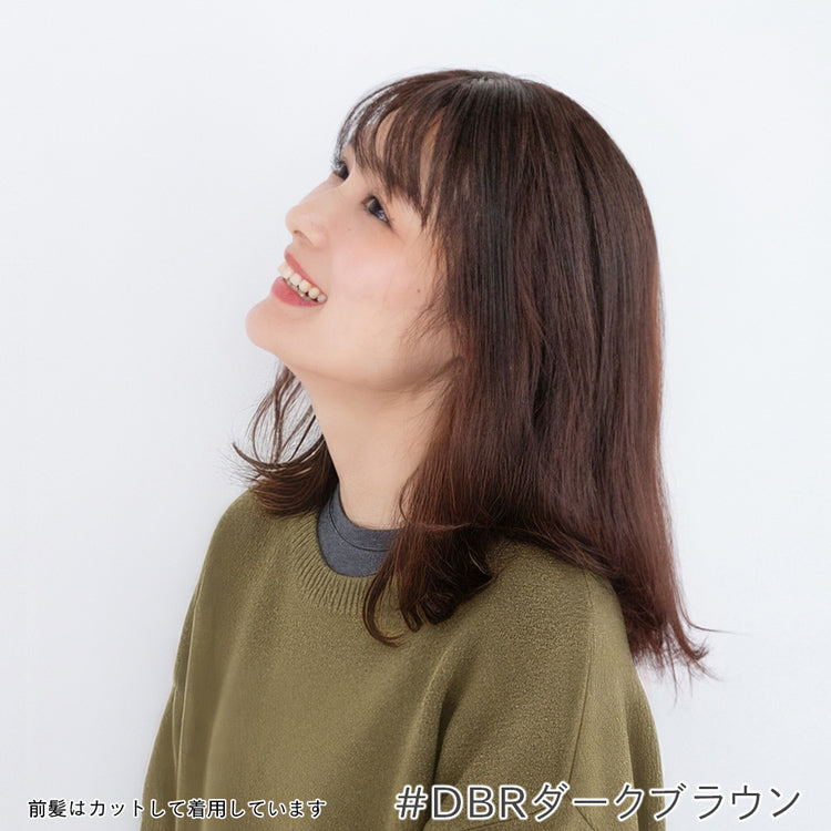 改良新作✨高級レミー人毛100%前髪付き二重引き抜き総手植えナチュラルブラウン 総手植え 最高級人毛(レミー)100％ コンパクト トップヘアピース