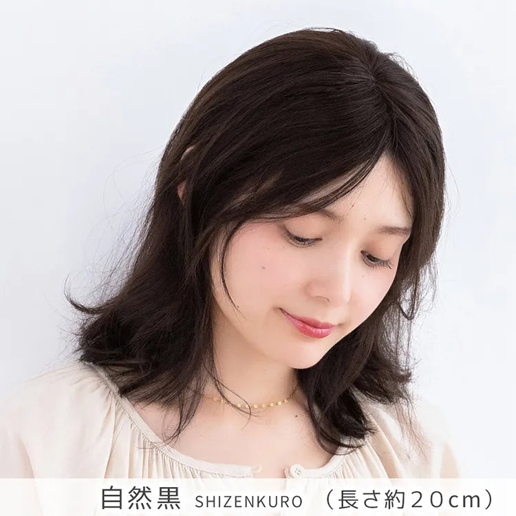 人毛100％ 総手植え エアリートップヘアピース （ポイント/医療用
