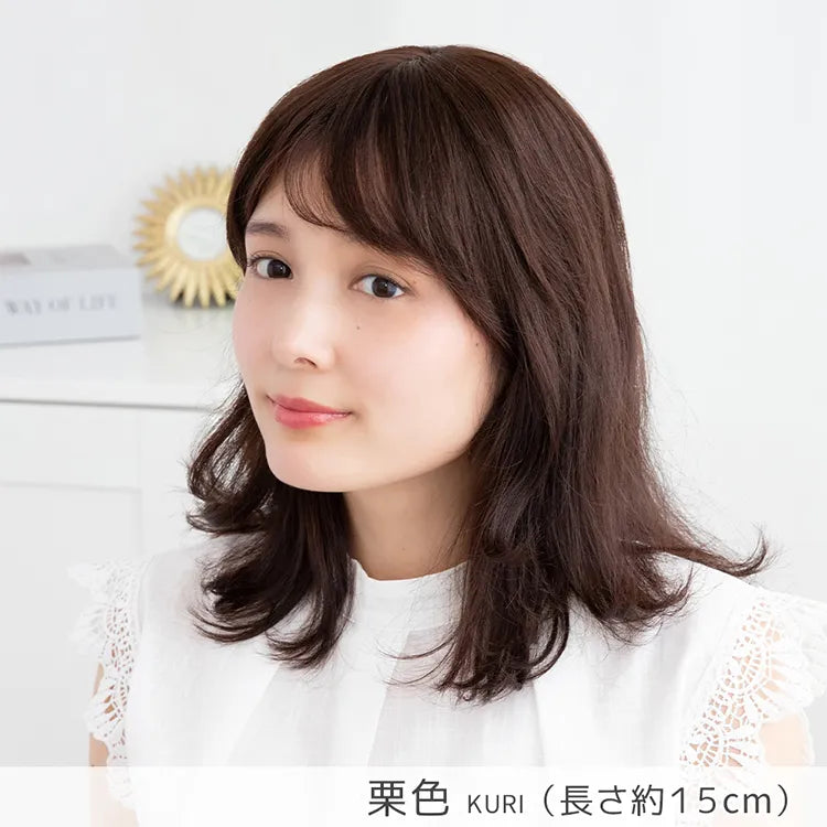 【 SALE！ 最終在庫処分】人毛100％ 総手植え エアリートップヘアピース