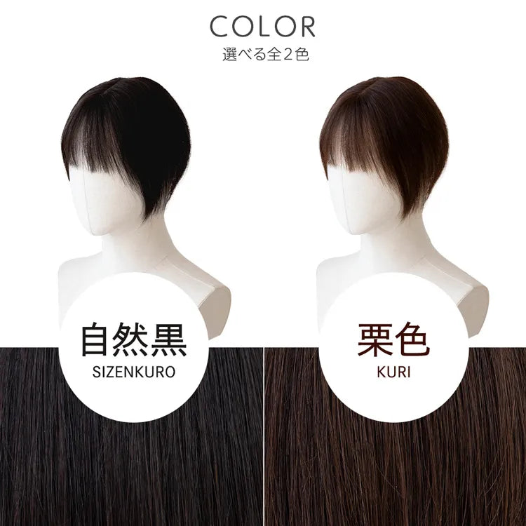人毛100％ 総手植え ナチュレトップヘアピース 選べる4タイプ