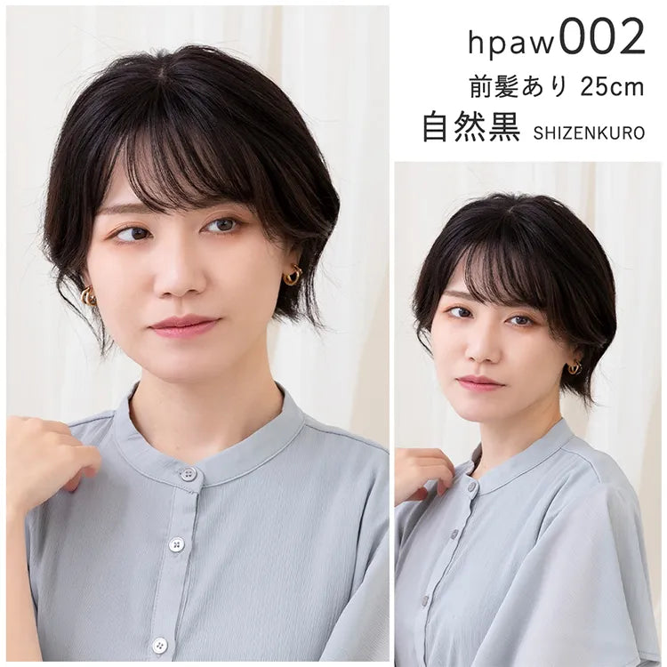 人毛100％ 総手植え ナチュレトップヘアピース 選べる4タイプ