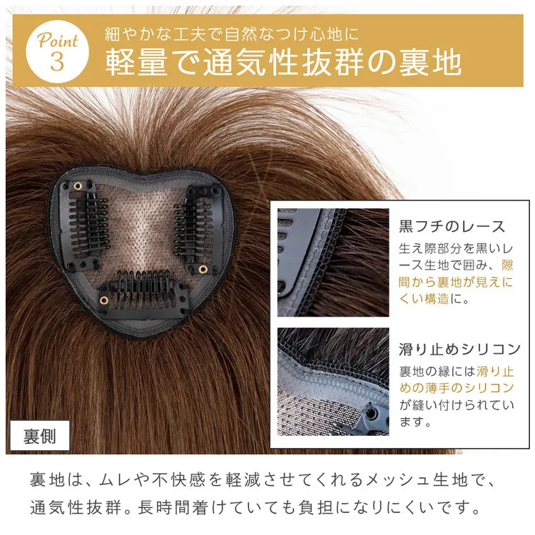 【返品・色交換OK】人毛100％ 総手植え ナチュレハートピース 選べる4タイプ