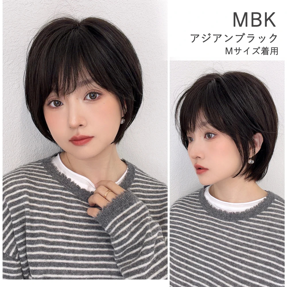 【 返品・色交換OK 】 医療用ウィッグ 手植え 最高級レミー人毛100% カトレアショート