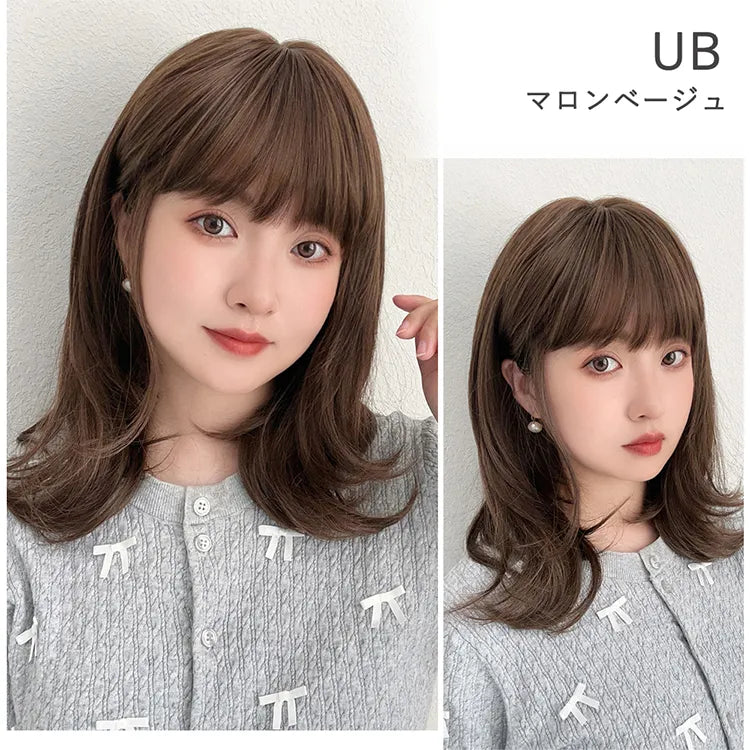 【 SALE！ 最終在庫処分 】 医療用ウィッグ 手植え2wayバング レイヤーカールセミディ