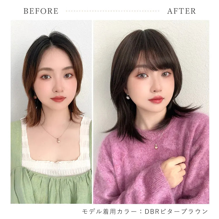 W10 医療用ウィッグ RM06M Rafura レイヤーショート 栗色 医療用ウィッグ 人毛MIX 人毛50% ルナレイヤー｜ウィッグのことなら