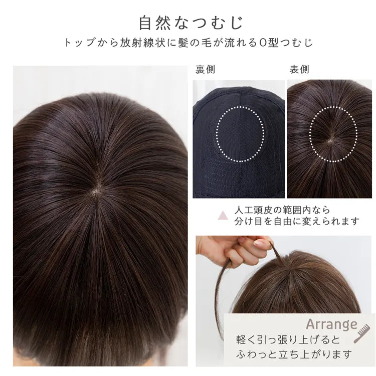 医療用ウィッグ 人毛MIX 人毛50% ルナレイヤー｜ウィッグのことなら