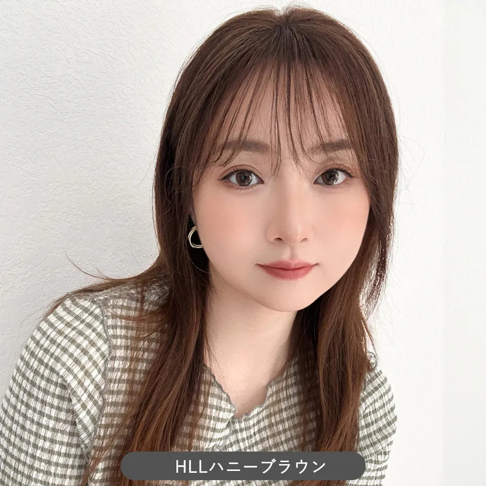 【返品・色交換OK】呼吸ピース フェザーバング （総手植え 人毛100% 前髪ウィッグ）