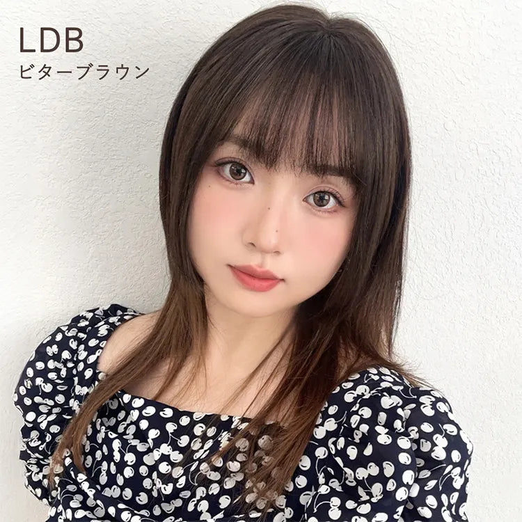 呼吸ピース 総手植え 人毛mix 前髪付きトップヘアピース サイド