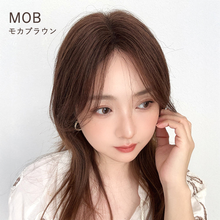 総手植え 人毛100% トップヘアピース スムースセンターフロウ