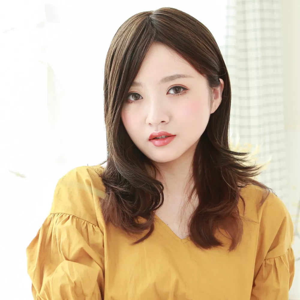 トップヘアピース センターパートカール