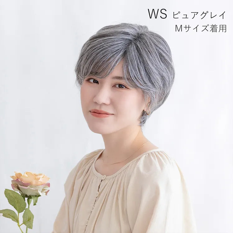 医療用ウィッグ 人毛MIX総手植え大人カールショート｜ウィッグのこと