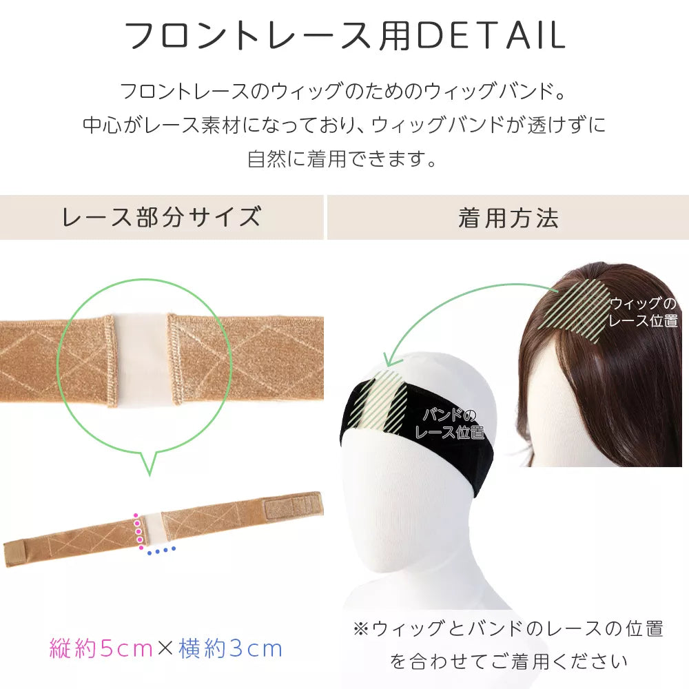 ウィッグ固定バンド2タイプ