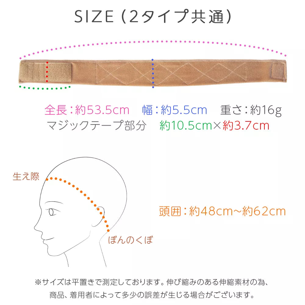 ウィッグ固定バンド2タイプ