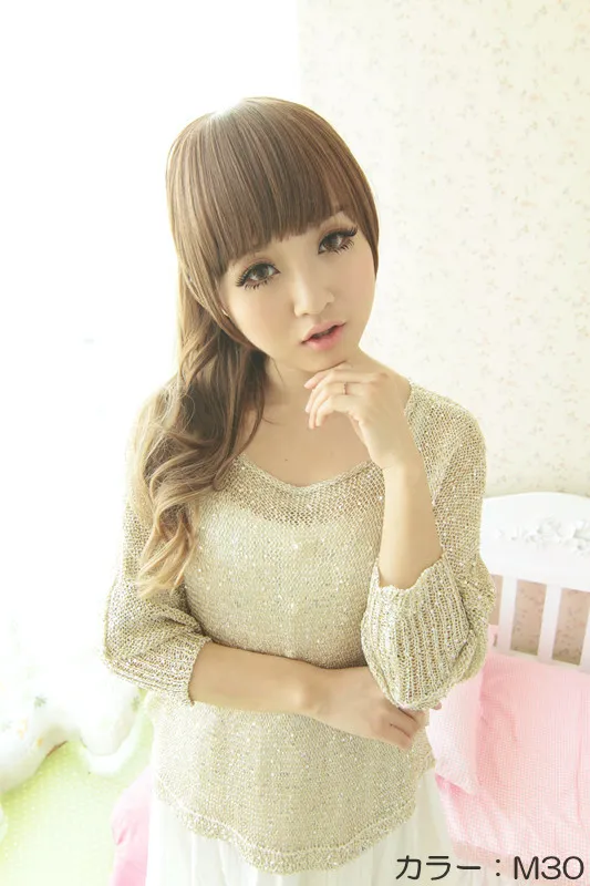 長めサイド付きぱっつん前髪 aq74 商品詳細1