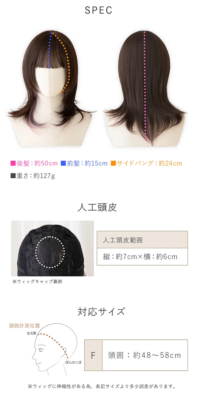 ミアハッシュカット hf1888 SPEC