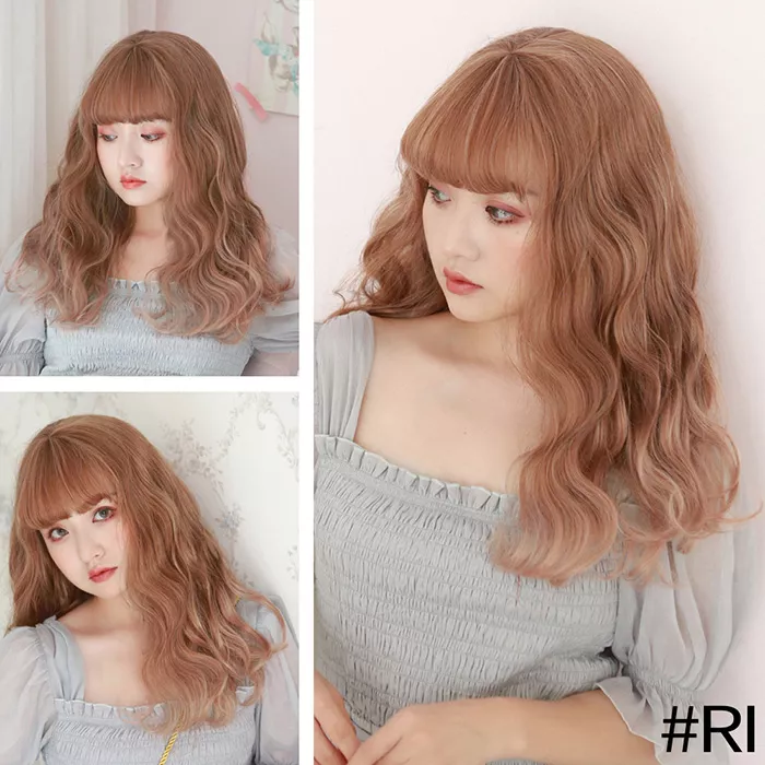 セミロング波ウェーブ ロングウィッグ ウィッグのことならブライトララ