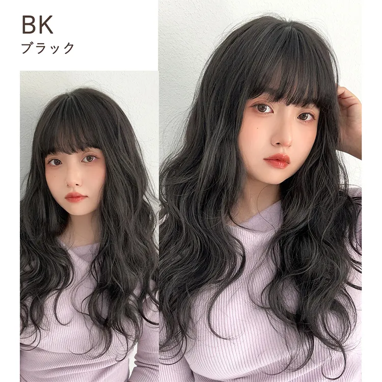 前髪付きフルカバートップヘアピース ニュアンスウェーブ メイン8