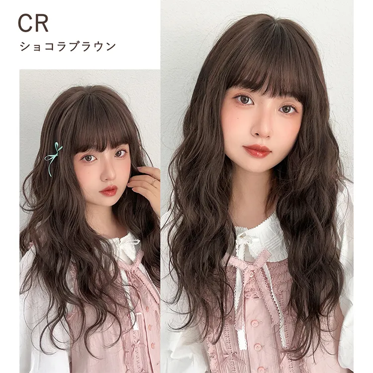 前髪付きフルカバートップヘアピース ニュアンスウェーブ メイン9