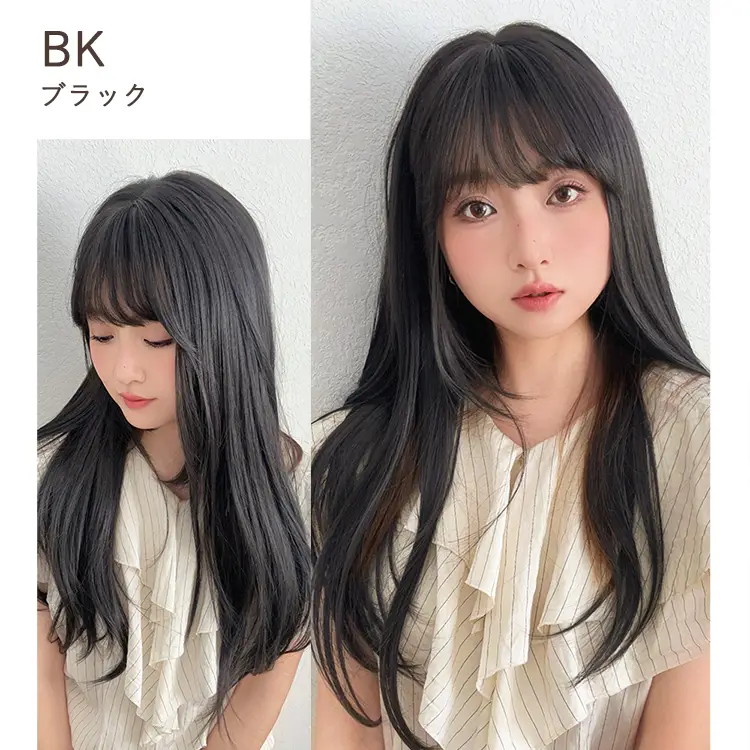 前髪付きフルカバートップヘアピース ニュアンスウェーブ メイン14