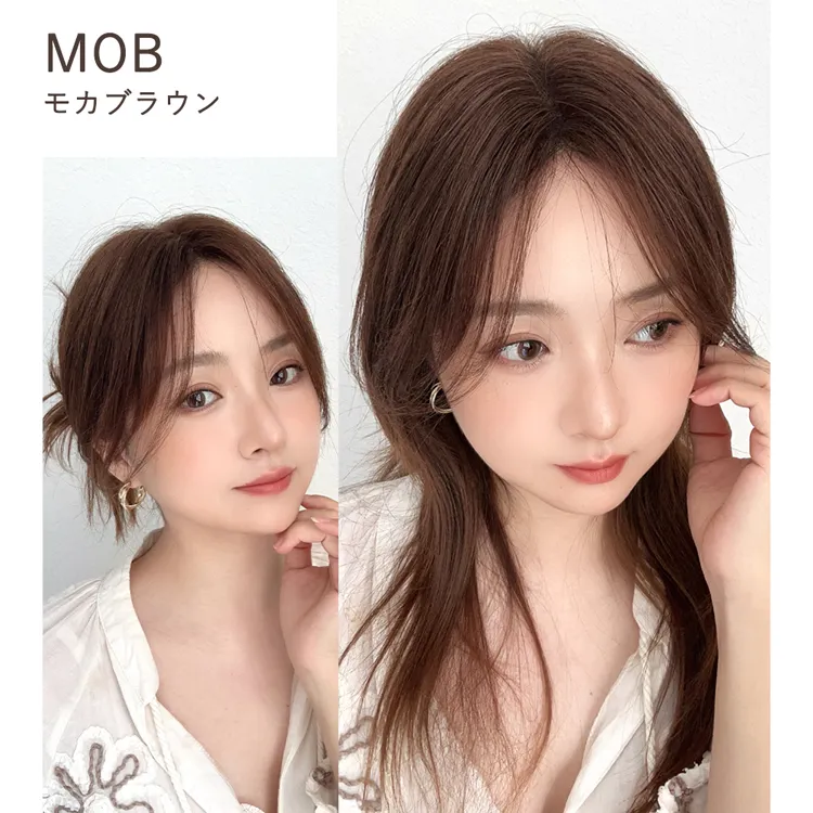 総手植え 人毛100% トップヘアピース スムースセンターフロウ メイン11